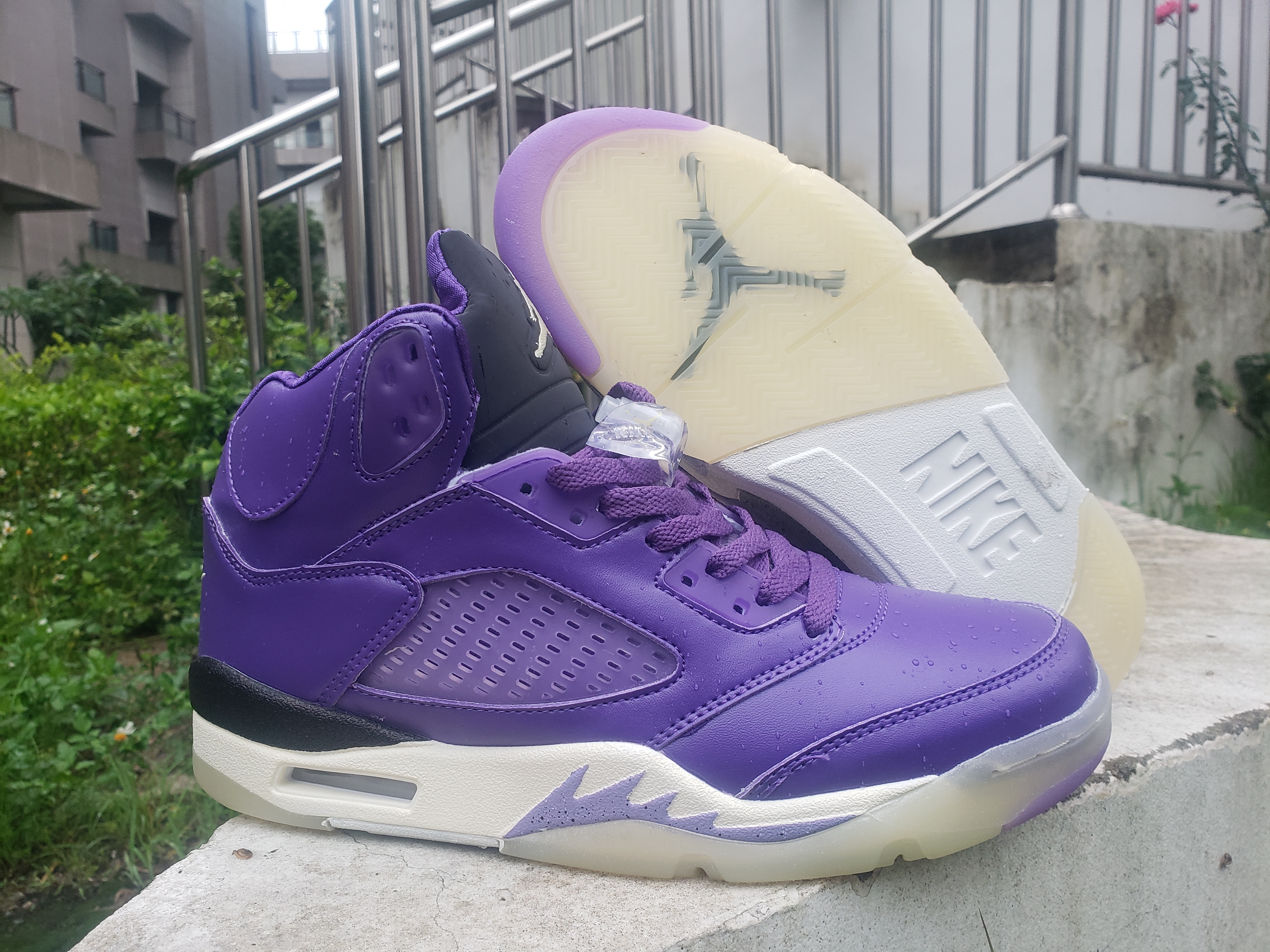 2022 Air Jordan 5 Purple White Shoes